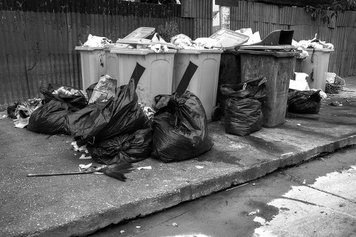 Residents engaging in waste removal services in Kentishtown