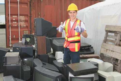 Professional team clearing out a garage in Kentishtown