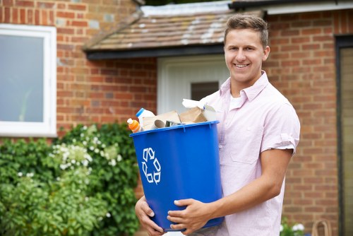 Happy family in a clutter-free home