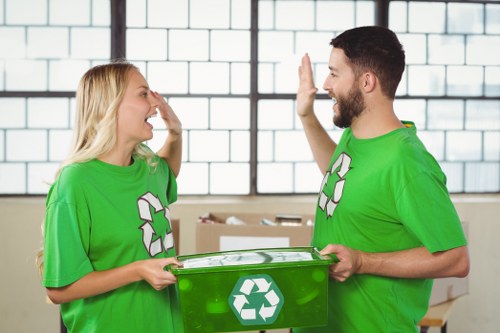 Recycling bins and waste management in Kentishtown